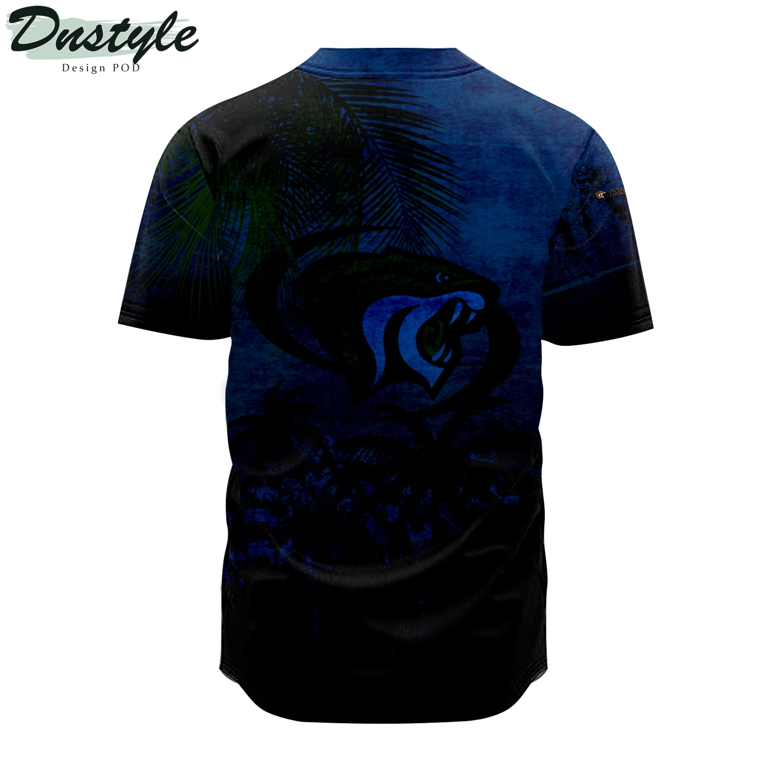 Pacific Tigers Baseball Jersey Coconut Tree Tropical Grunge