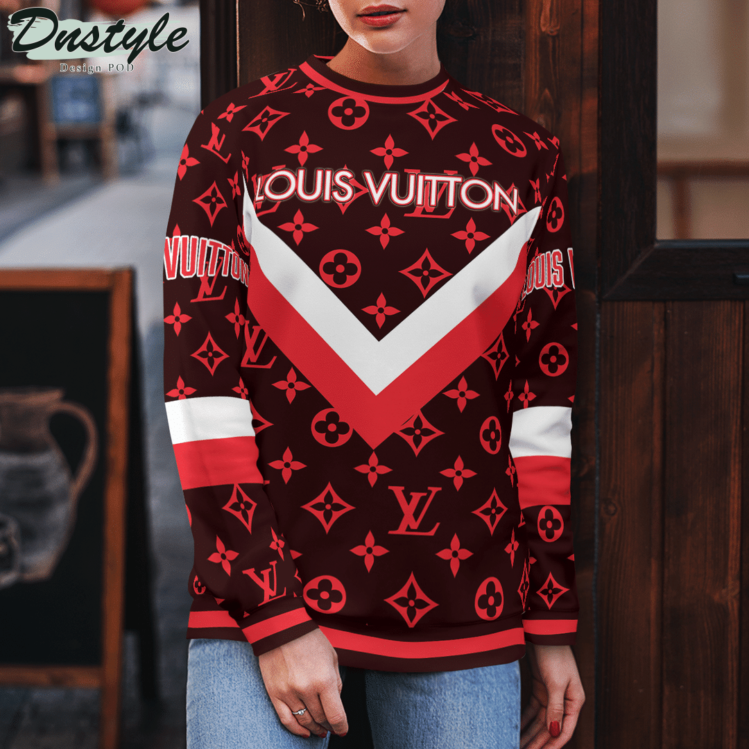 Louis Vuitton Red ugly sweater and legging