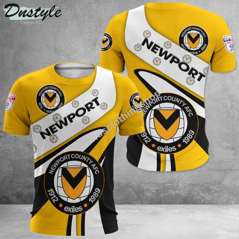 Newport County 3d all over printed hoodie tshirt