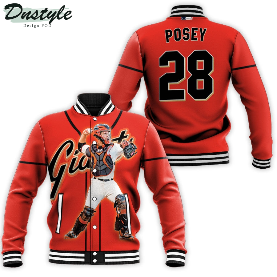 San Francisco Giants Buster Posey 28 NFL Team Player 2019 Baseball Jacket