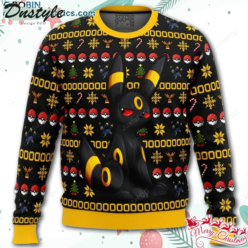 Pokemon Umbreon Chirtmas Ugly Christmas Wool Sweater