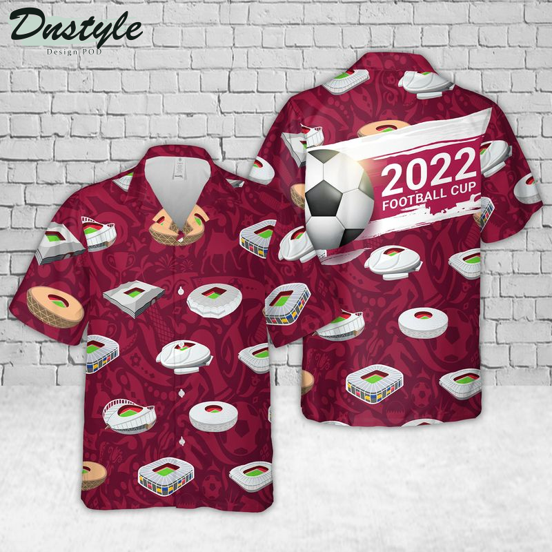 Football World Cup 2022 Stadiums Hawaiian Shirt