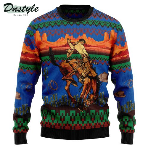 Cowboy Deser Ugly Christmas Sweater