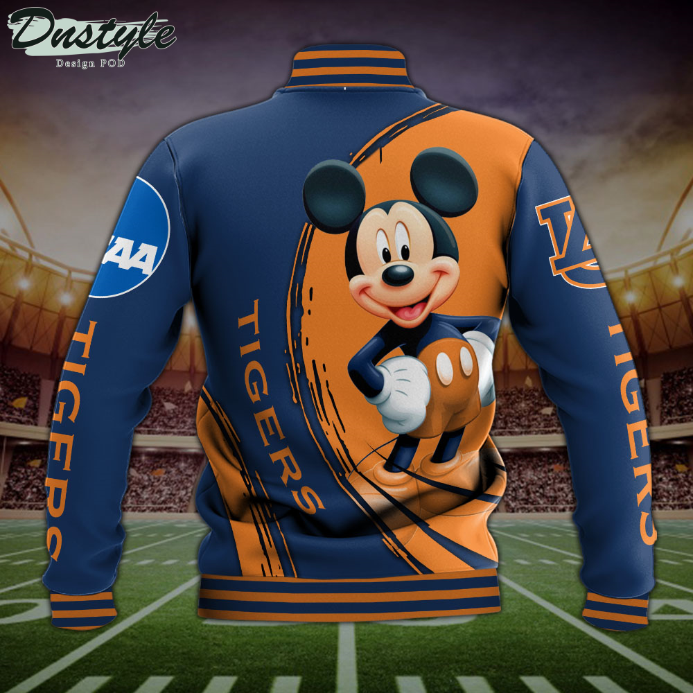 Auburn Tigers Mickey Custom Name Baseball Jacket