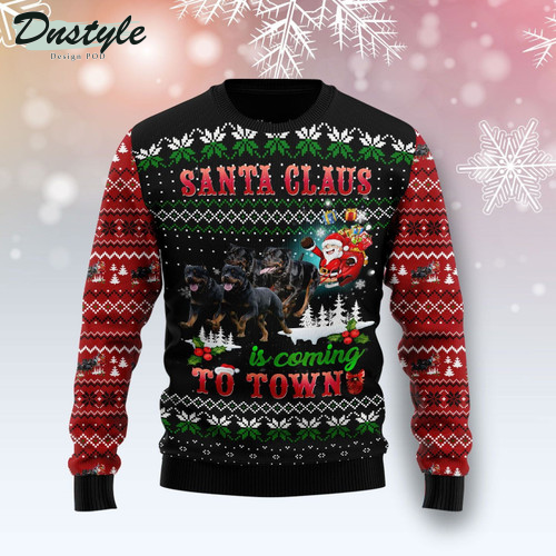 Rottweiler Town Christmas Ugly Christmas Sweater