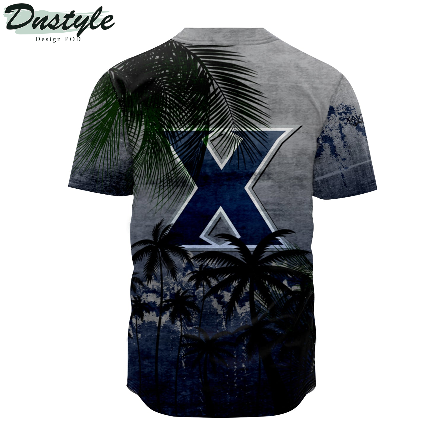 Xavier Musketeers Baseball Jersey Coconut Tree Tropical Grunge