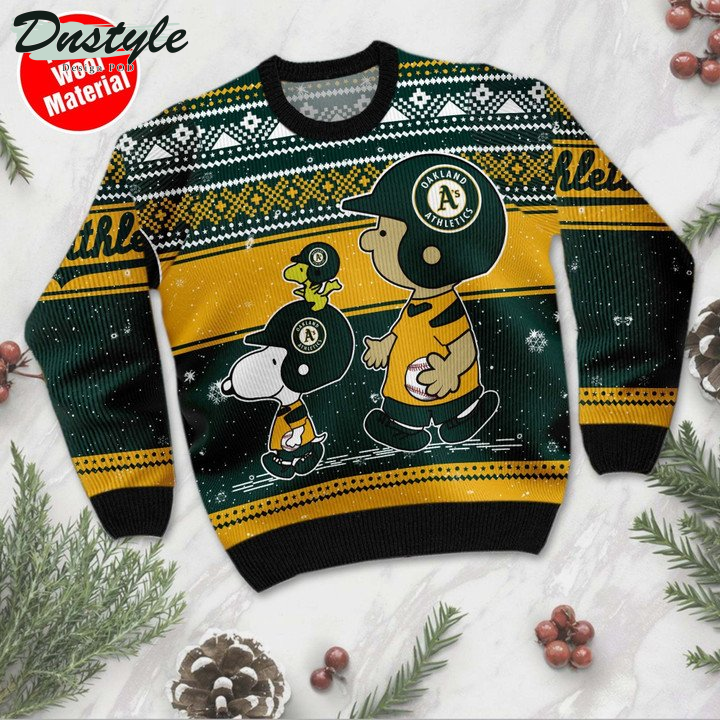 Oakland Athletics Snoopy Ugly Sweater