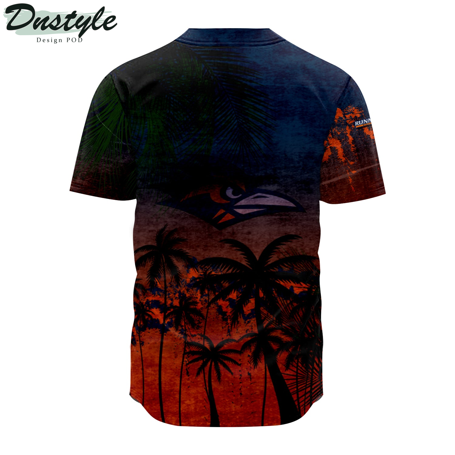 UTSA Roadrunners Baseball Jersey Coconut Tree Tropical Grunge