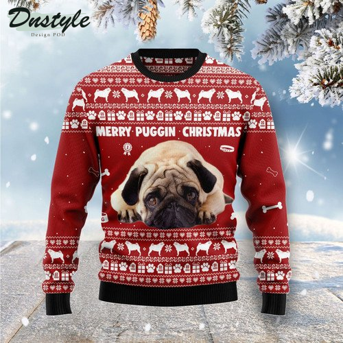 Merry Puggin Christmas Ugly Christmas Sweater