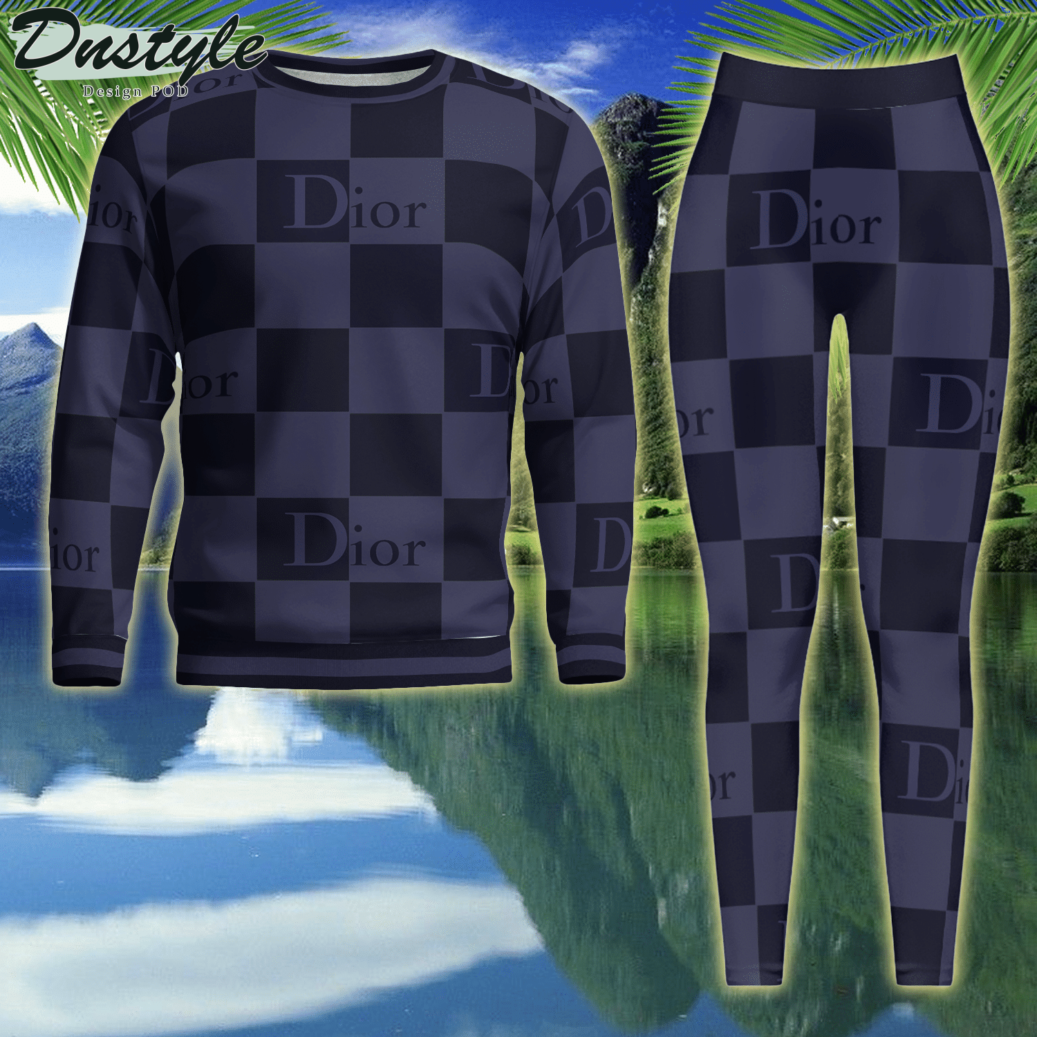 Dior Caro ugly sweater and legging