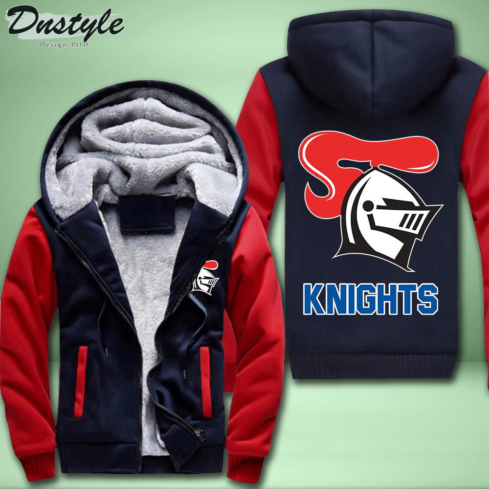 Newcastle Knights Fleece Hoodie Zipper Velvet