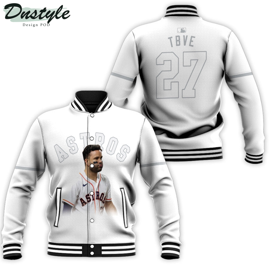 Houston Astros Jose Altuve 27 White 2019Custom Number Name Baseball Jacket