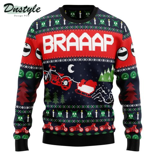 Motorbike Braaa Ugly Christmas Sweater