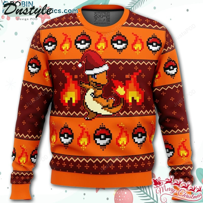 Pokemon Charmander Ugly Christmas Wool Sweater