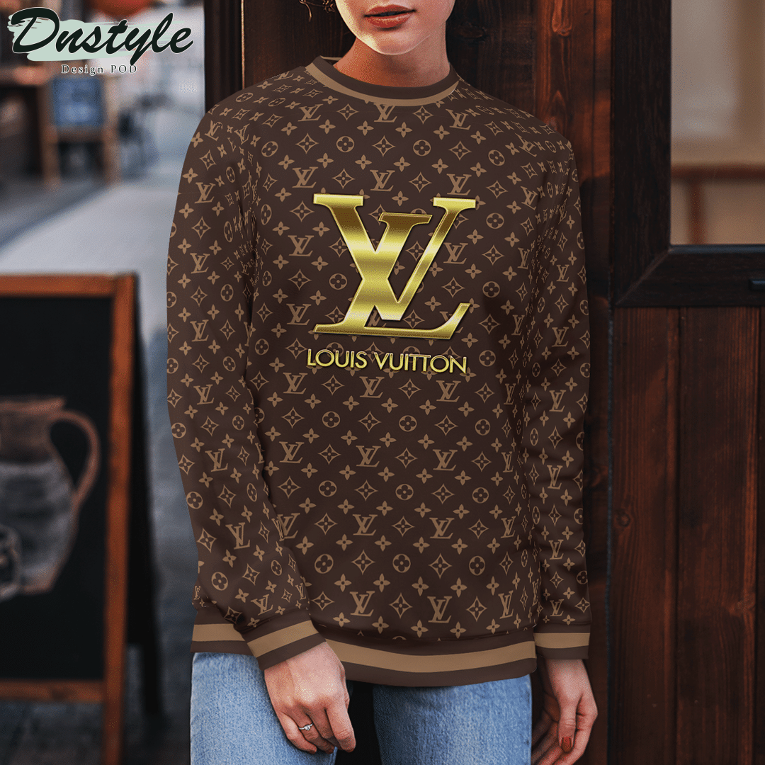 Louis Vuitton Monogram Brown ugly sweater and legging