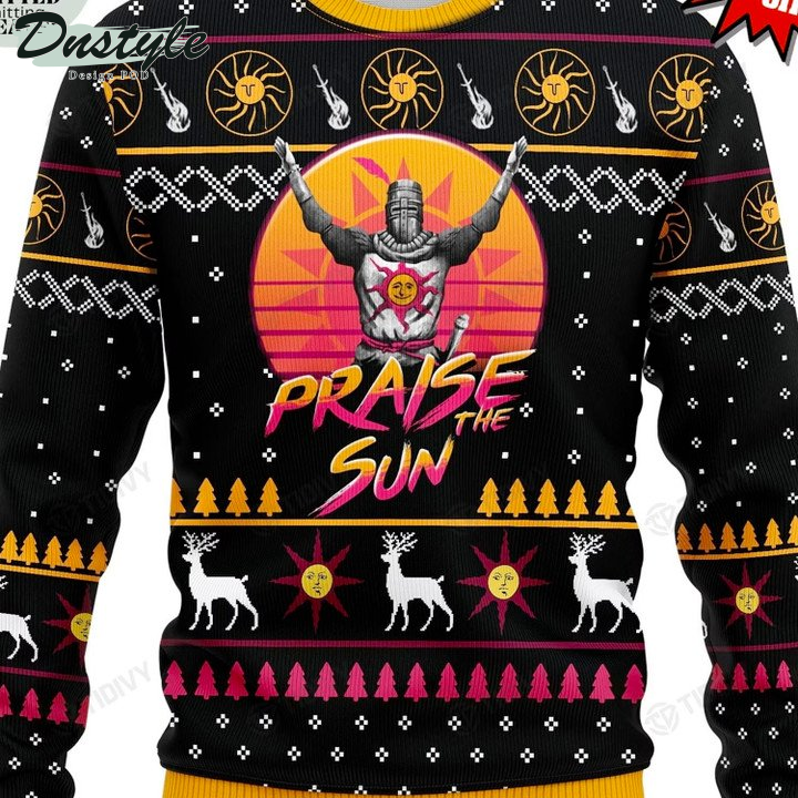 Dark Soul Praise The Sun Ugly Christmas Sweater