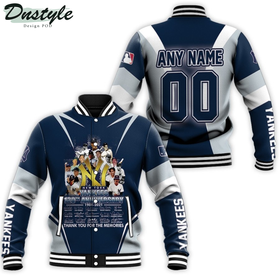 New York Yankees 120th Anniversary Legends Signature Custom Number Name Baseball Jacket