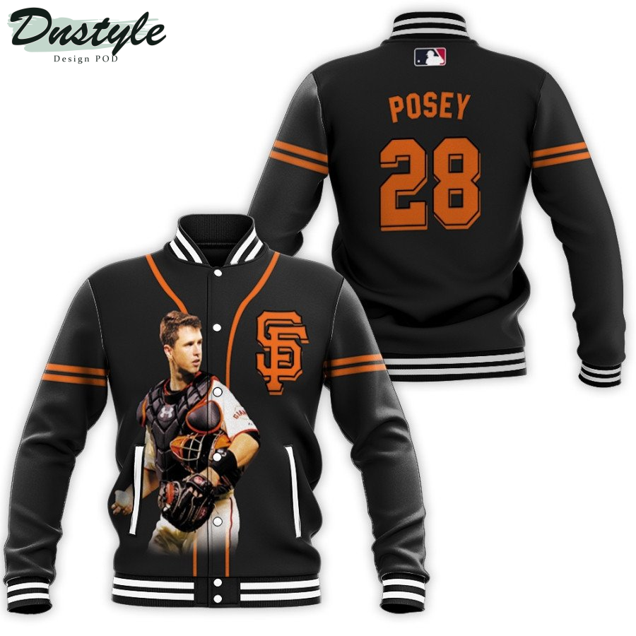 San Francisco Giants Buster Posey 28 Majestic Alternate Player 2019 Baseball Jacket