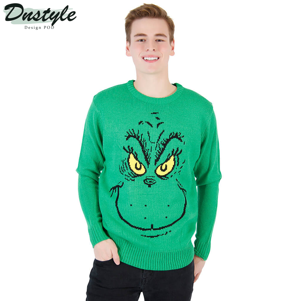 Grinch Face Dr. Seuss Ugly Christmas Sweater