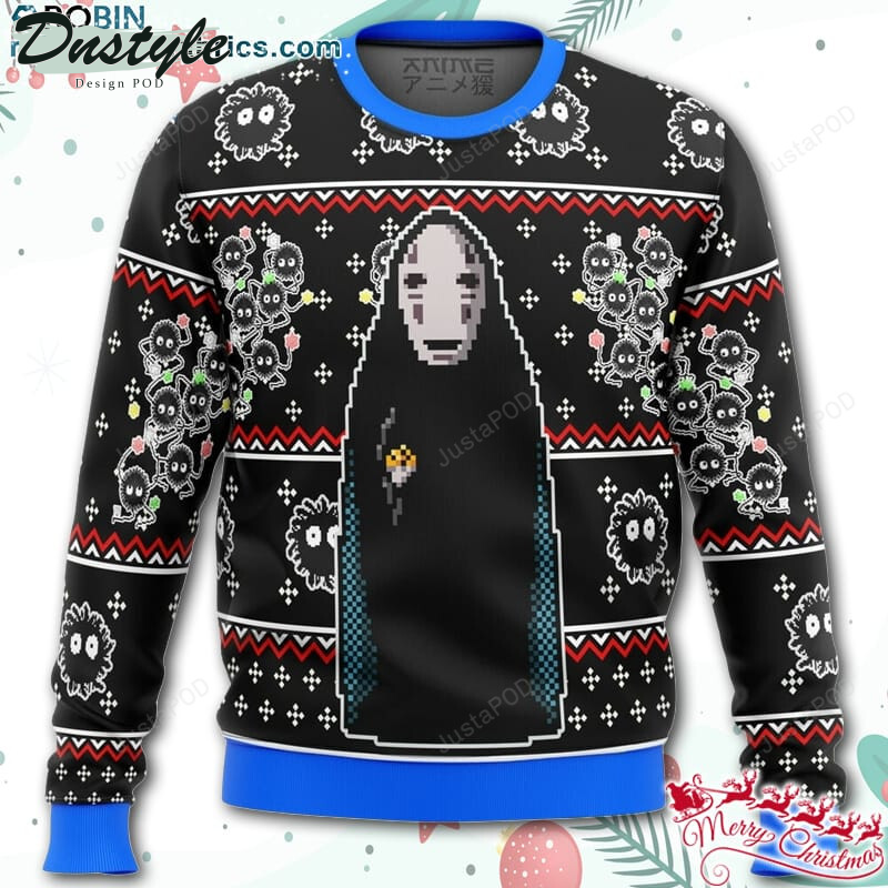 SPIRITED AWAY No Face Ugly Christmas Wool Sweater