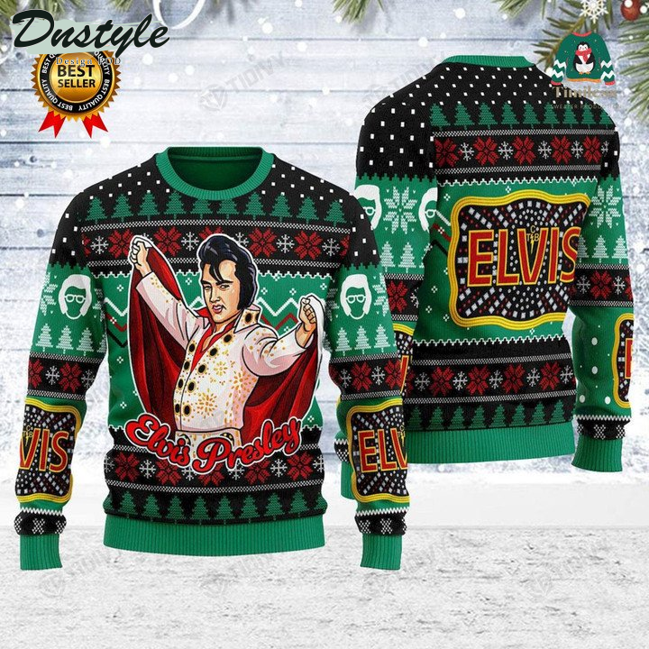 Elvis Presley Belt Buckle Elvis Long Live King Elvis Movie 2022 Ugly Christmas Sweater