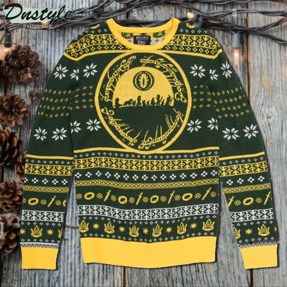 Lost Of The Ring Fellowship Christmas Ugly Sweater