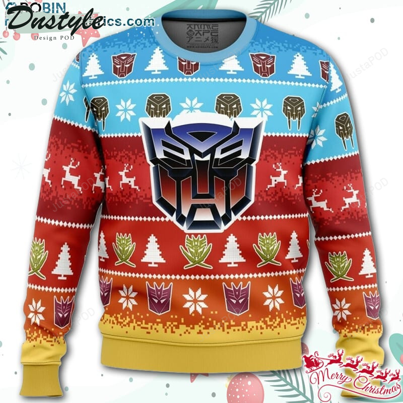 Transformers Ugly Christmas Wool Sweater
