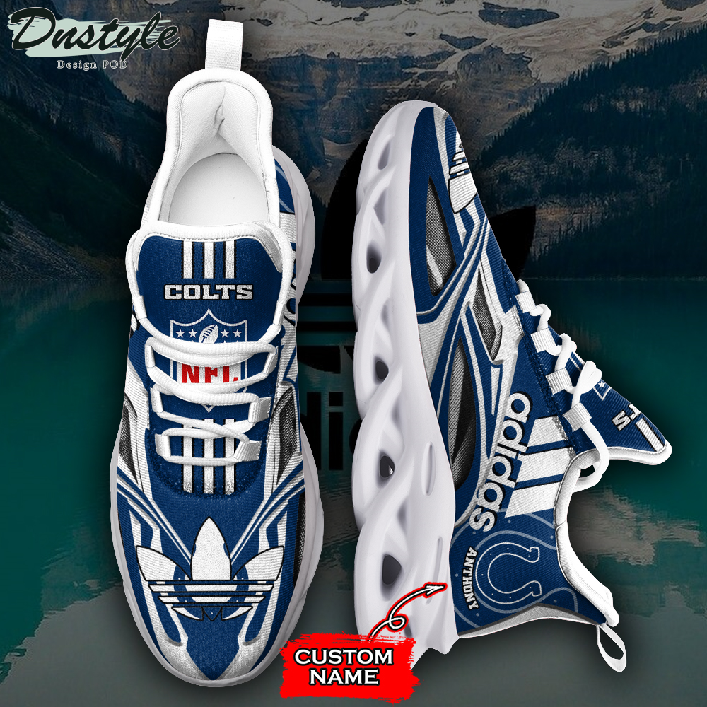 Indianapolis Colts Adidas Custom Name Max Soul Sneaker
