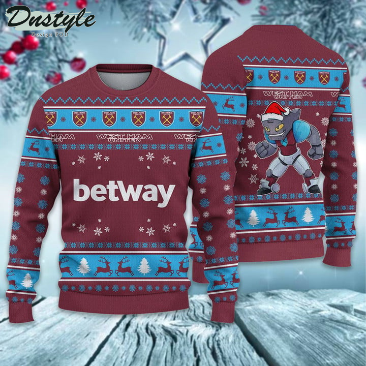 West Ham United F.C santa hat ugly christmas sweater