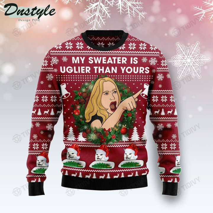 Karen Yelling My Sweater Is Uglier Than Yours Ugly Christmas Sweater