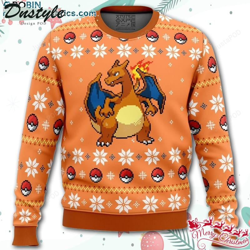 Pokemon Blaze Charizard Ugly Christmas Wool Sweater