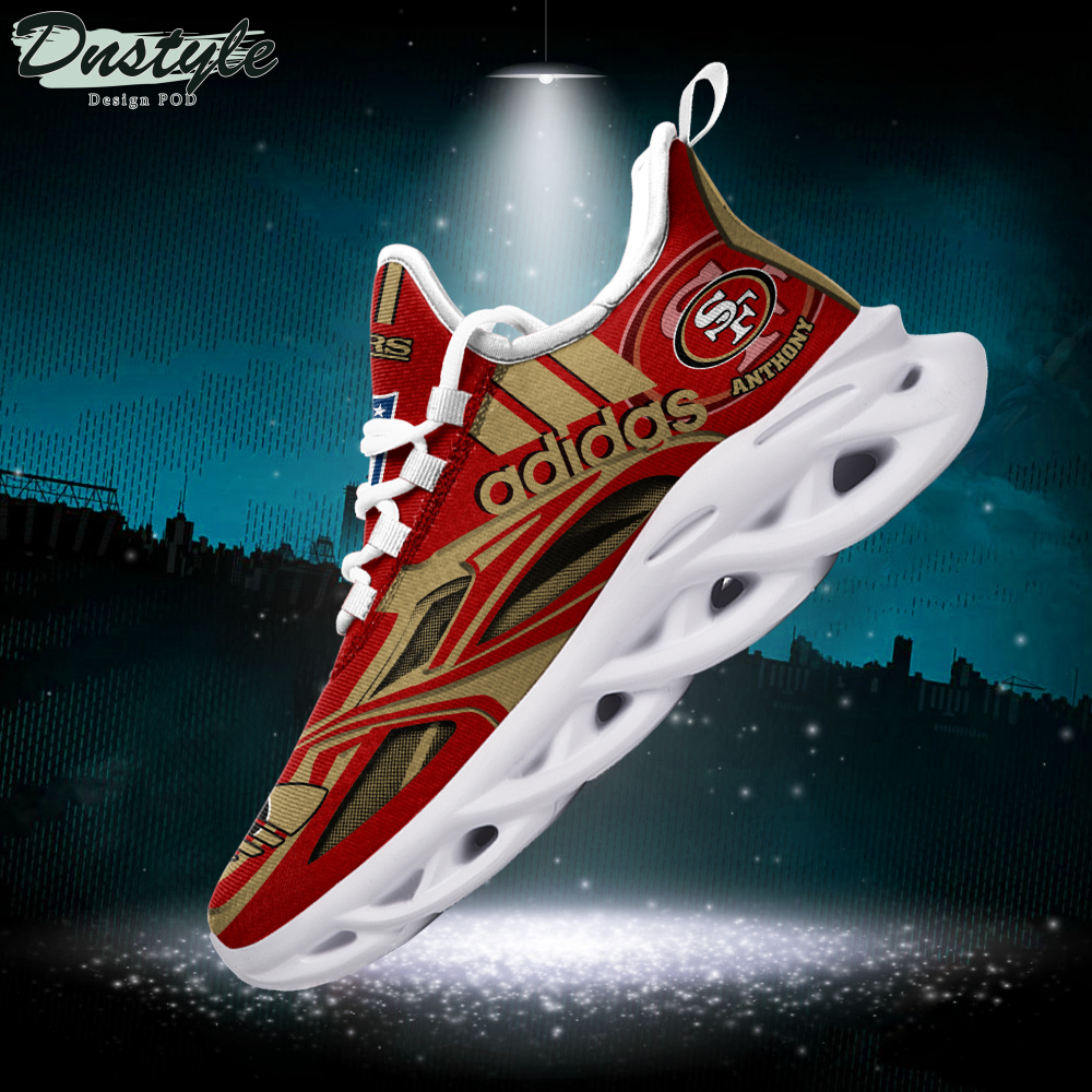 San Francisco 49ers Adidas Custom Name Max Soul Sneaker
