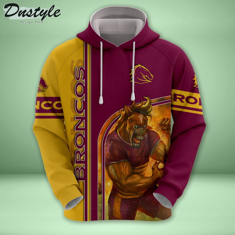 Brisbane Broncos 3D Tshirt Hoodie Polo Sweatshirt