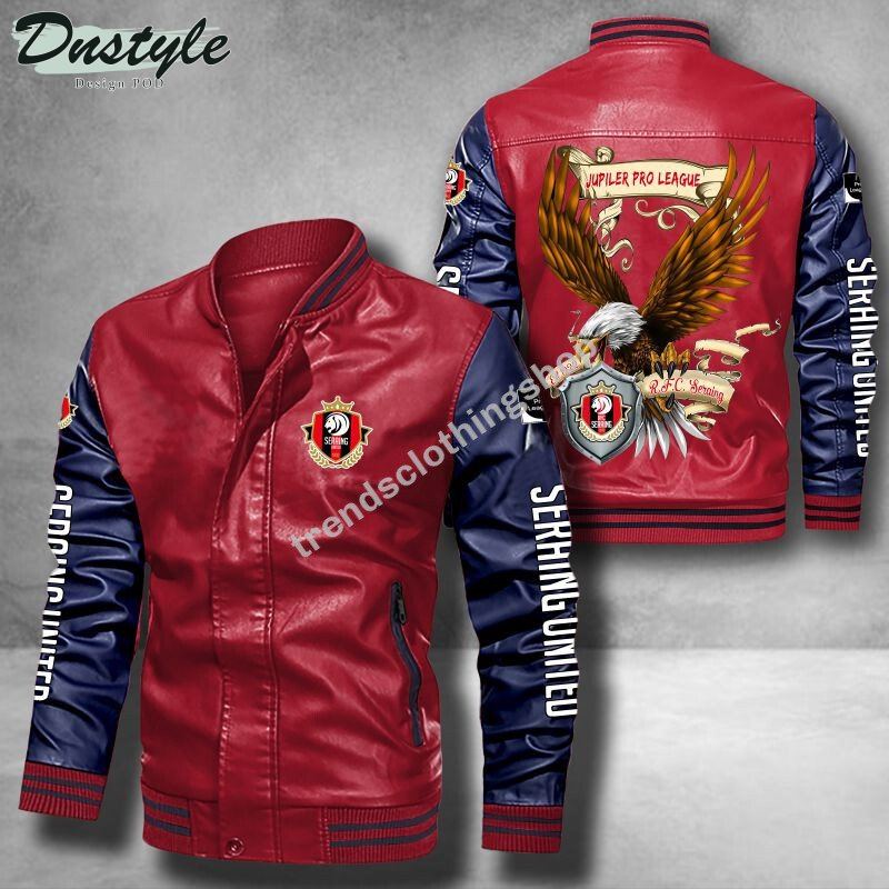 R.F.C. Seraing jupiler pro league eagle leather bomber jacket
