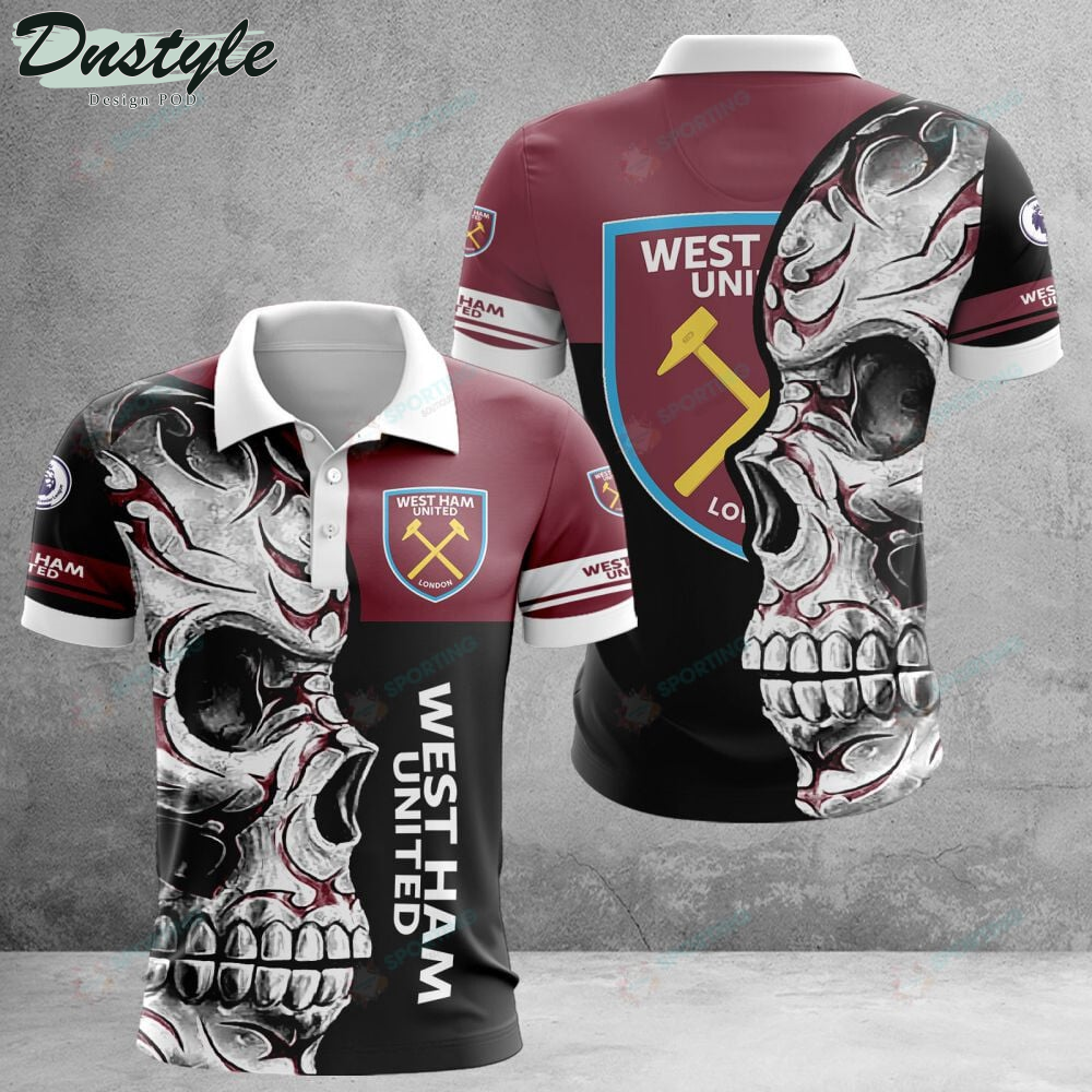 West Ham United F.C Skull Polo Shirt
