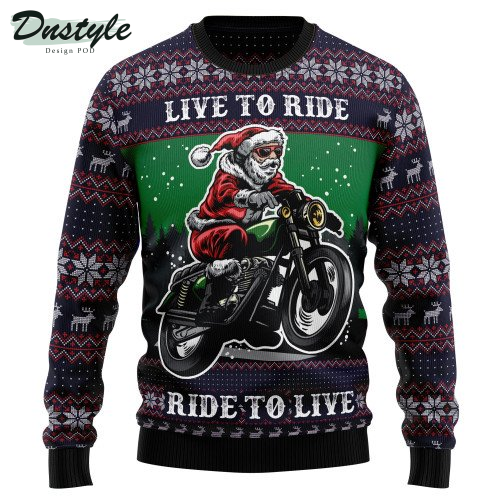 Riding Motor Ugly Christmas Sweater