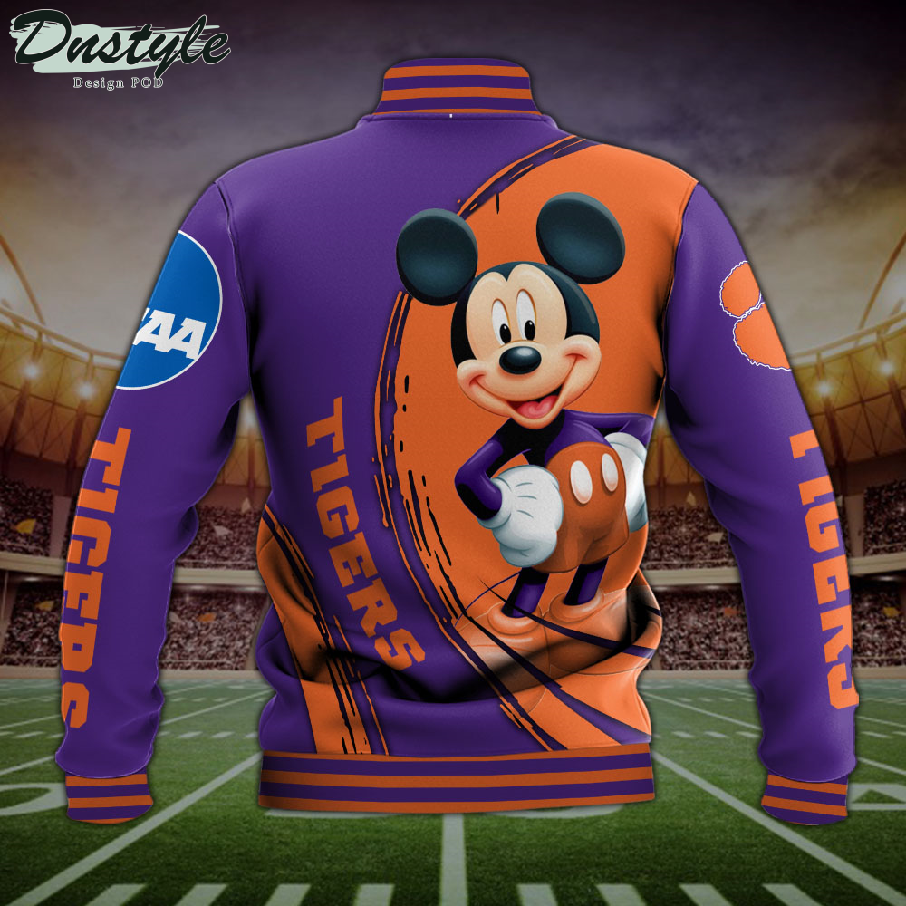Clemson Tigers Mickey Custom Name Baseball Jacket