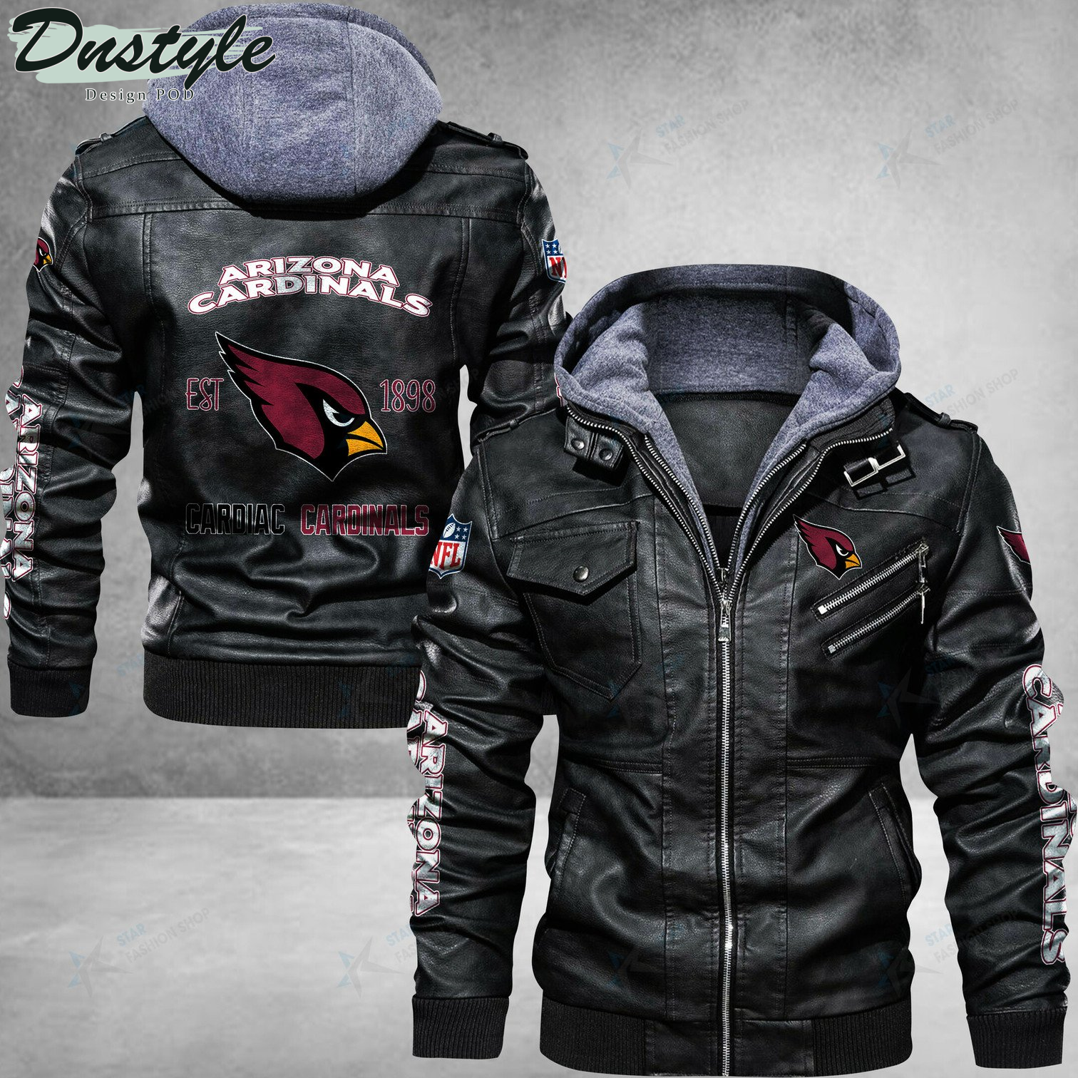 Arizona Cardinals Cardiac Cardinals Leather Jacket