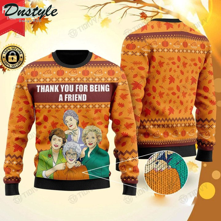 Thank You Being A Friend Christmas The Golden Girls Ugly Christmas Sweater