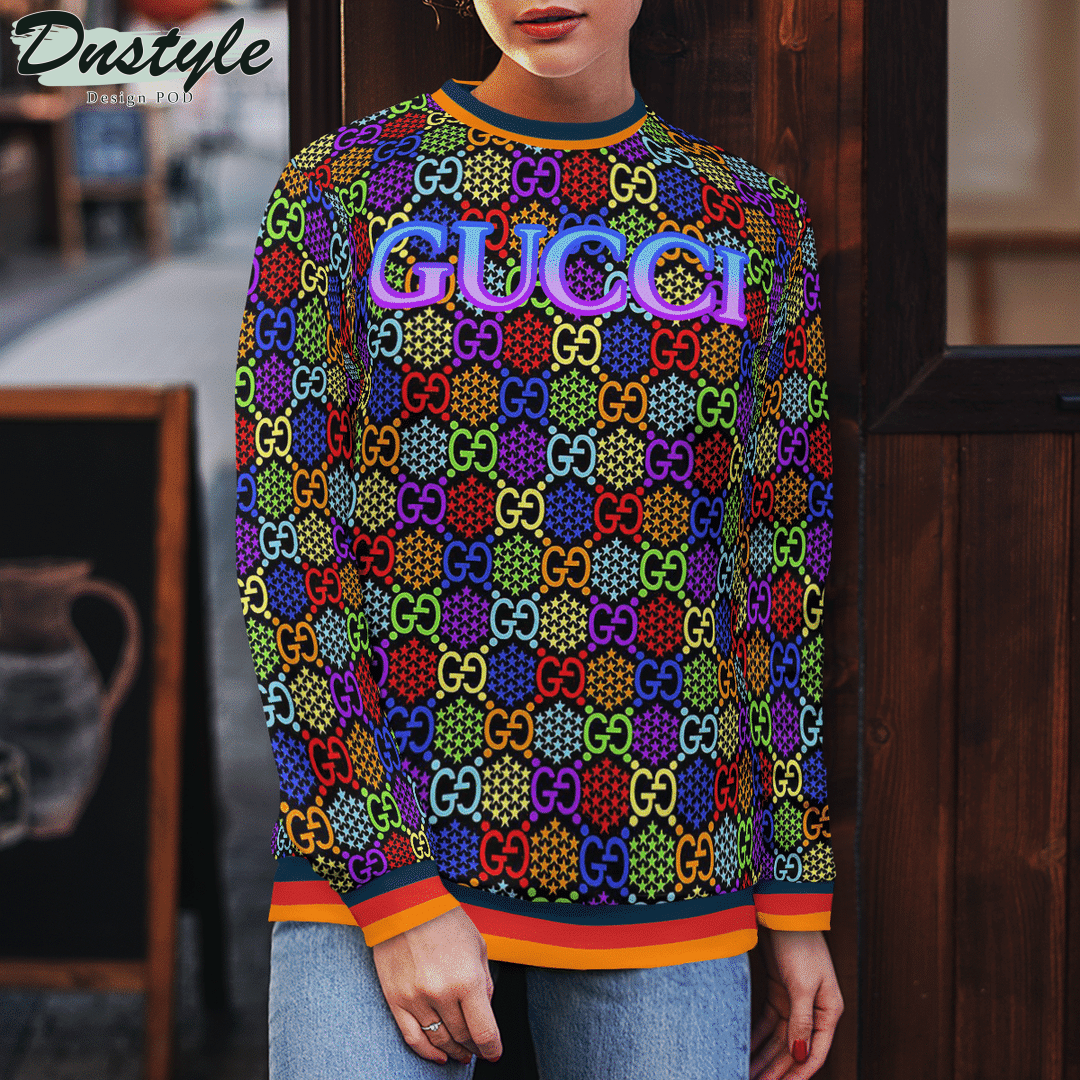 Gucci Colorful Pixel ugly sweater and legging