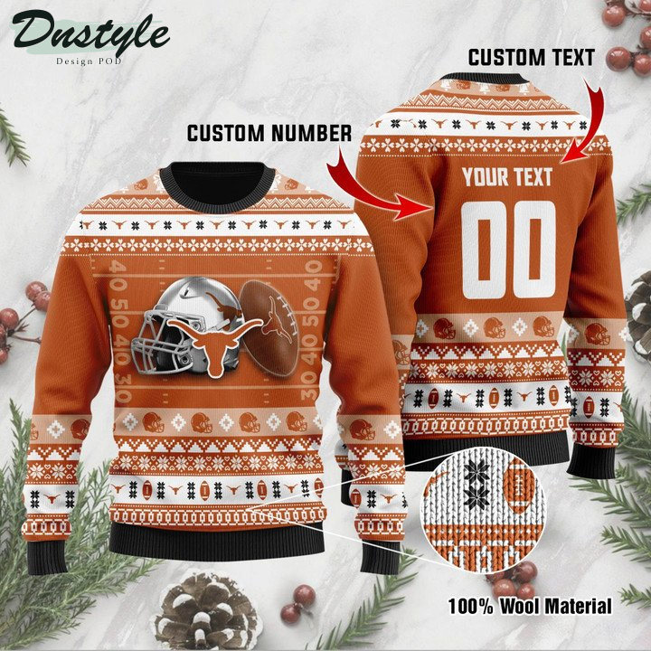 Texas Longhorns Personalized Ugly Sweater