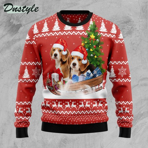 Beagle Dashing Ugly Christmas Sweater