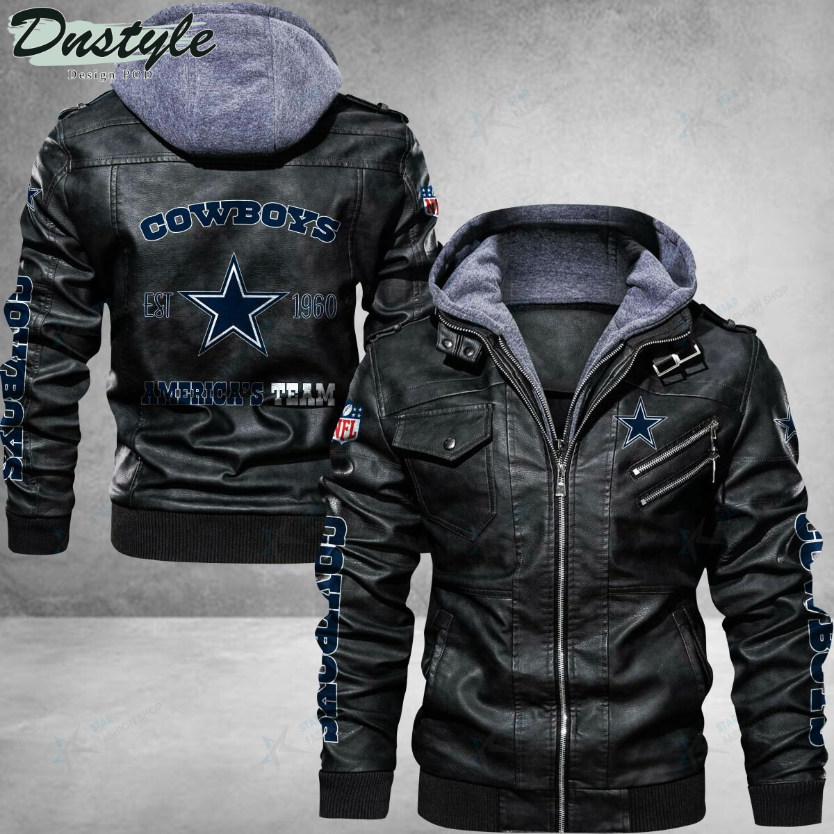 Detroit Lions Silver Crush Leather Jacket