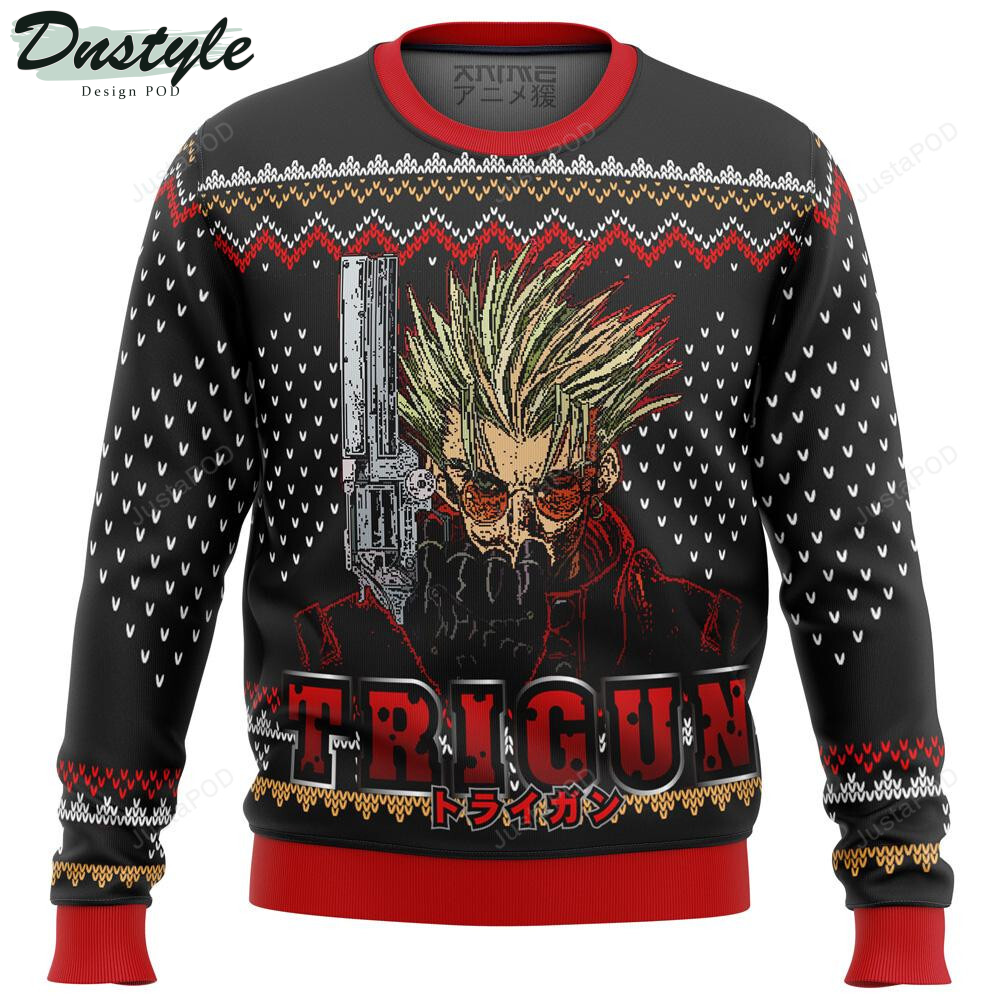 Trigun Vash Emblem Premium Ugly Christmas Wool Sweater