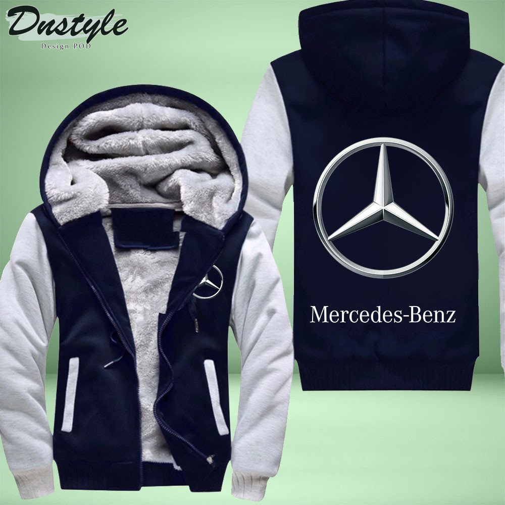 Mercedes Benz Fleece Hoodie Zipper Velvet