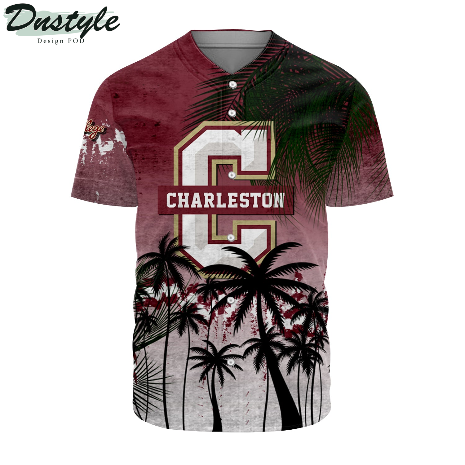 Central Arkansas Bears Coconut Tree Tropical Grunge Baseball Jersey