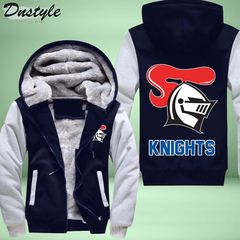 Newcastle Knights Fleece Hoodie Zipper Velvet