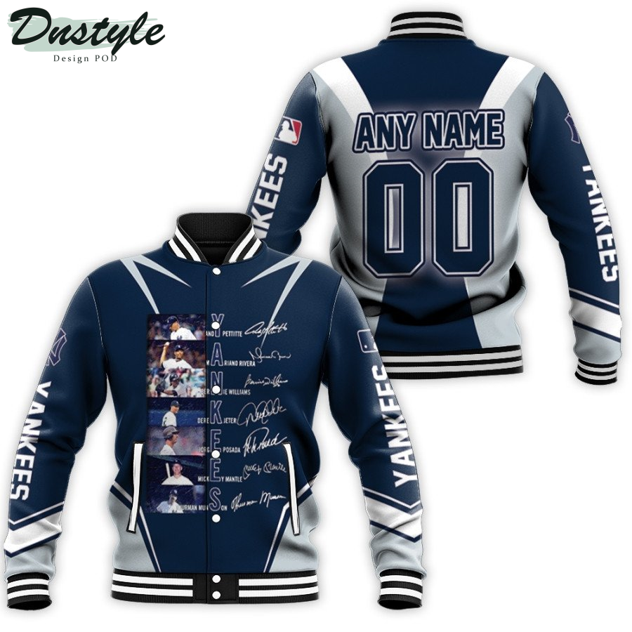 New York Yankees Andy Pettitte Mickey Mantle MLB Team Custom Number Name Baseball Jacket