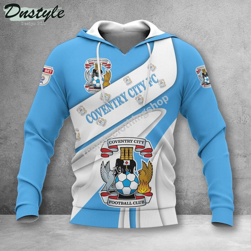 Coventry City F.C 3d all over printed hoodie tshirt