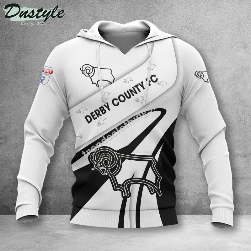 Derby County 3d all over printed hoodie tshirt